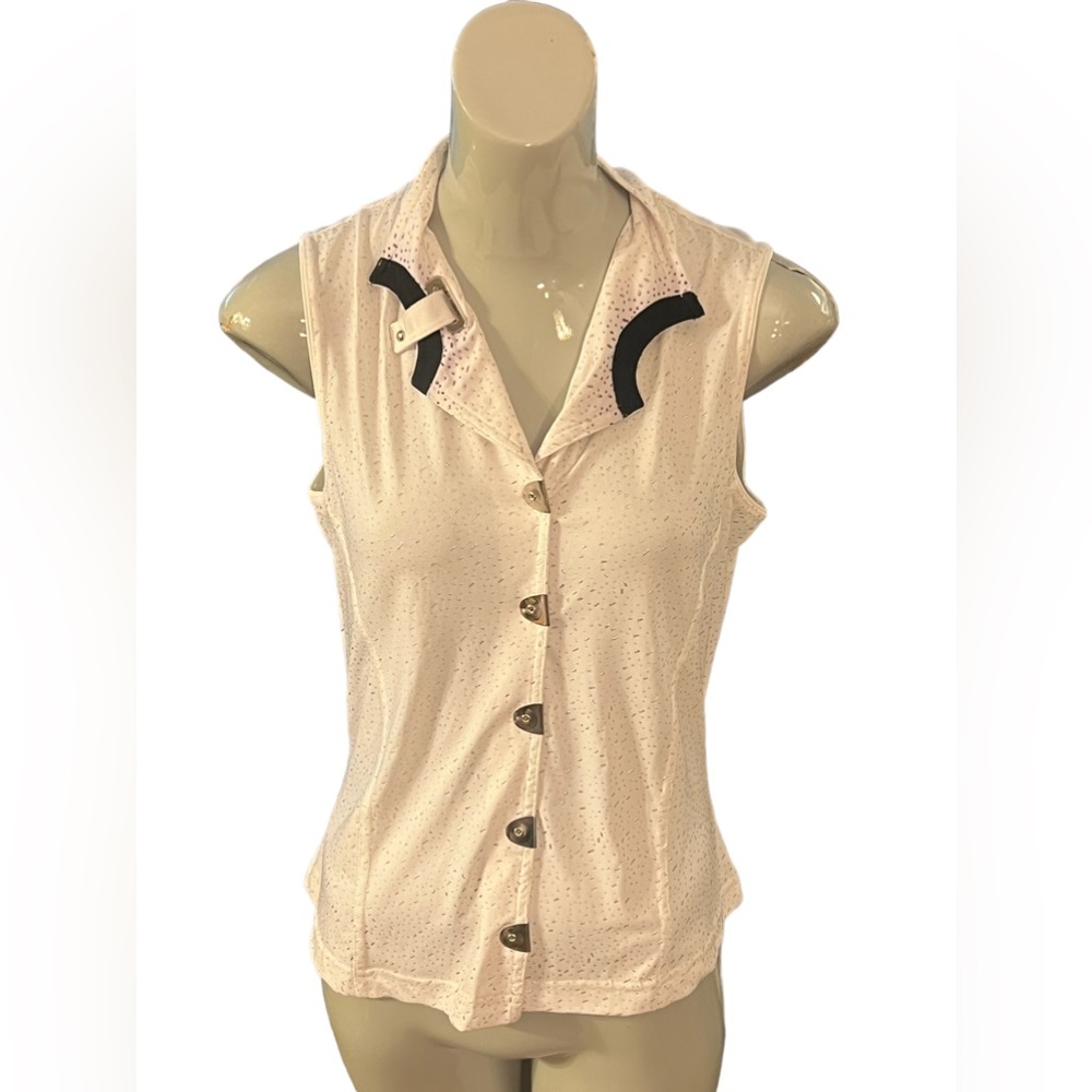 Jamie Sadock Gold Sparkle Embellishment Sleeveless Top